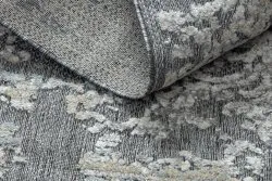 Teppich Strukturell SOLE D3812 Ornament flach gewebt grau / beige