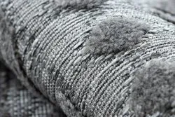 Teppich Strukturell SOLE D3852 Boho Diamanten flach gewebt grau