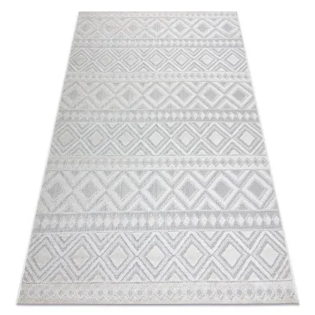 Teppich Strukturell SOLE D3851 Boho Diamanten flach gewebt beige