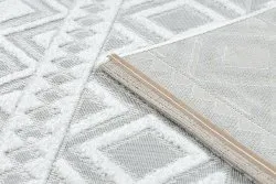 Teppich Strukturell SOLE D3851 Boho Diamanten flach gewebt beige