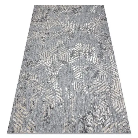 Teppich Strukturell SOLE D3842 Sechsecke flach gewebt grau / beige