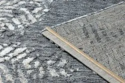 Teppich Strukturell SOLE D3842 Sechsecke flach gewebt grau / beige