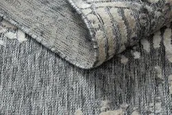 Teppich Strukturell SOLE D3842 Sechsecke flach gewebt grau / beige