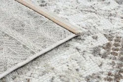 Teppich Strukturell SOLE D3732 Aztekisch, Diamanten flach gewebt beige