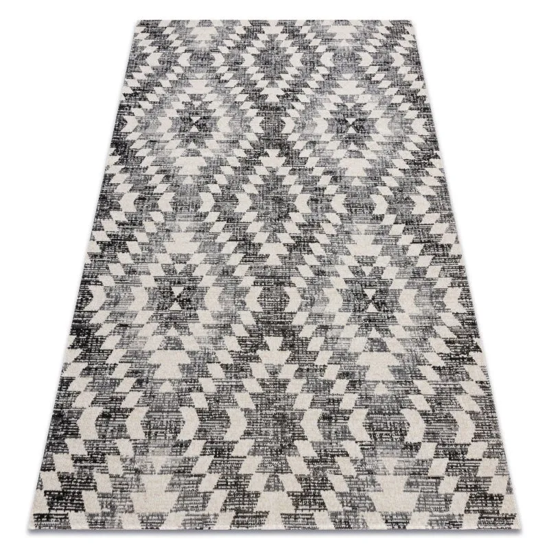 Modern Teppich MUNDO D7461 Diamanten 3D Outdoor grau / beige
