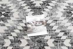 Modern Teppich MUNDO D7461 Diamanten 3D Outdoor grau / beige