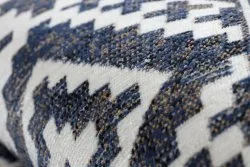 Modern Teppich MUNDO E0561 Diamanten, Zickzack 3D Outdoor blau / beige