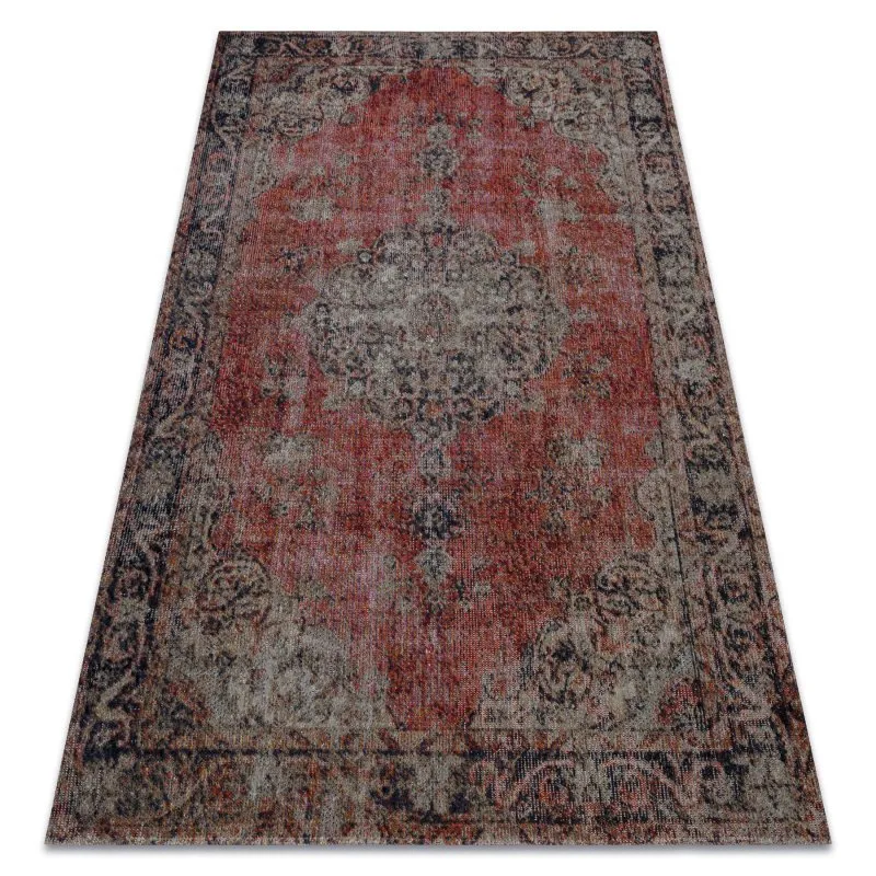 Modern Teppich MUNDO E0691 Ornament, vintage Outdoor rot / beige