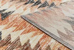 Modern Teppich MUNDO D5781 Dreiecke 3D Outdoor orange / beige