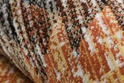 Modern Teppich MUNDO D5781 Dreiecke 3D Outdoor orange / beige