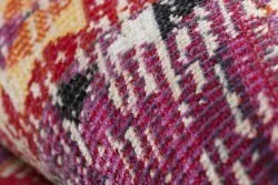 Modern Teppich MUNDO D7701 Diamanten boho Outdoor rosa / beige