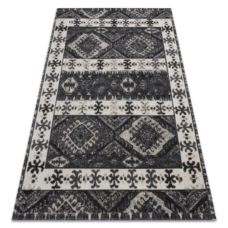 Modern Teppich MUNDO E0651 ethnisch Outdoor beige / schwarz
