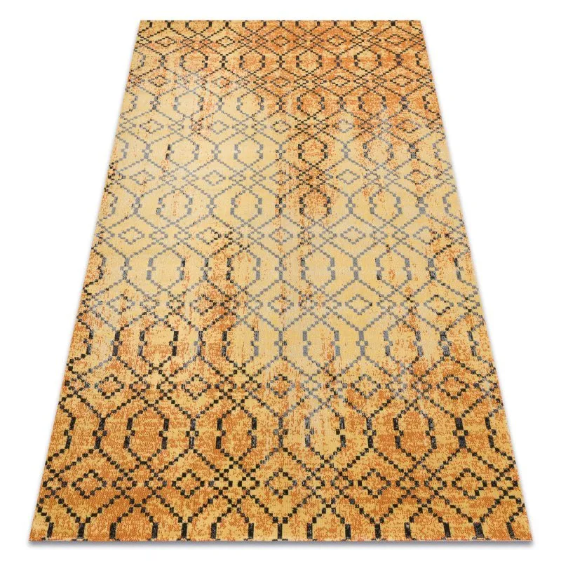 Modern Teppich MUNDO D5751 glamour Outdoor orange / schwarz