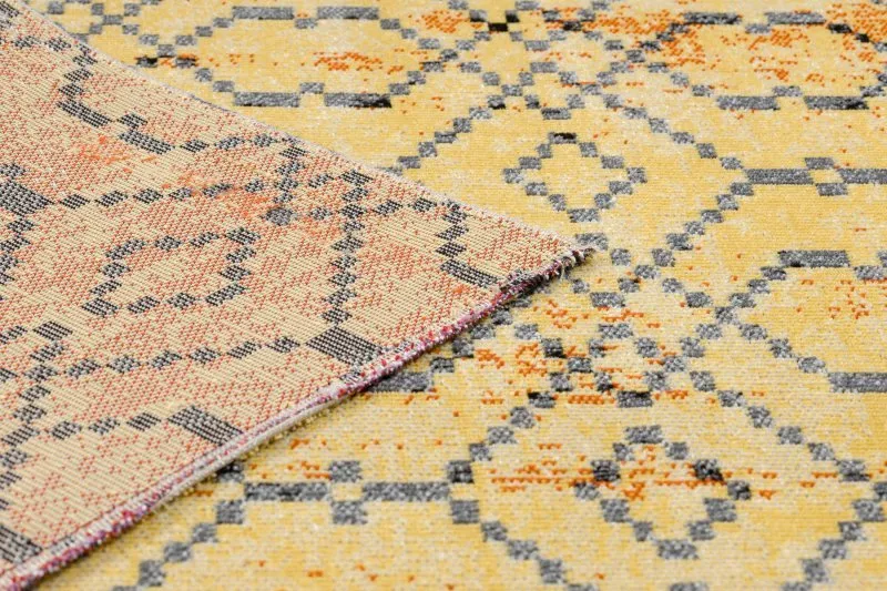 Modern Teppich MUNDO D5751 glamour Outdoor orange / schwarz