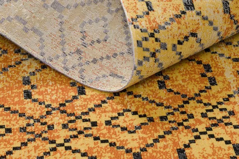Modern Teppich MUNDO D5751 glamour Outdoor orange / schwarz