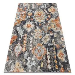 Modern Teppich MUNDO orientalisch vintage Outdoor schwarz / gelb