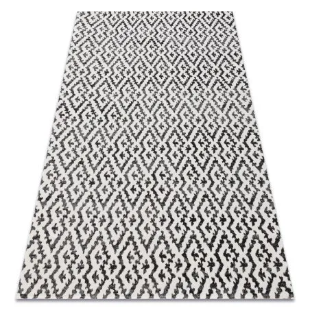 Modern Teppich MUNDO E0621 geometrisch Outdoor beige / schwarz
