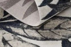 Modern Teppich MUNDO E7181 Blätter Outdoor beige / blau