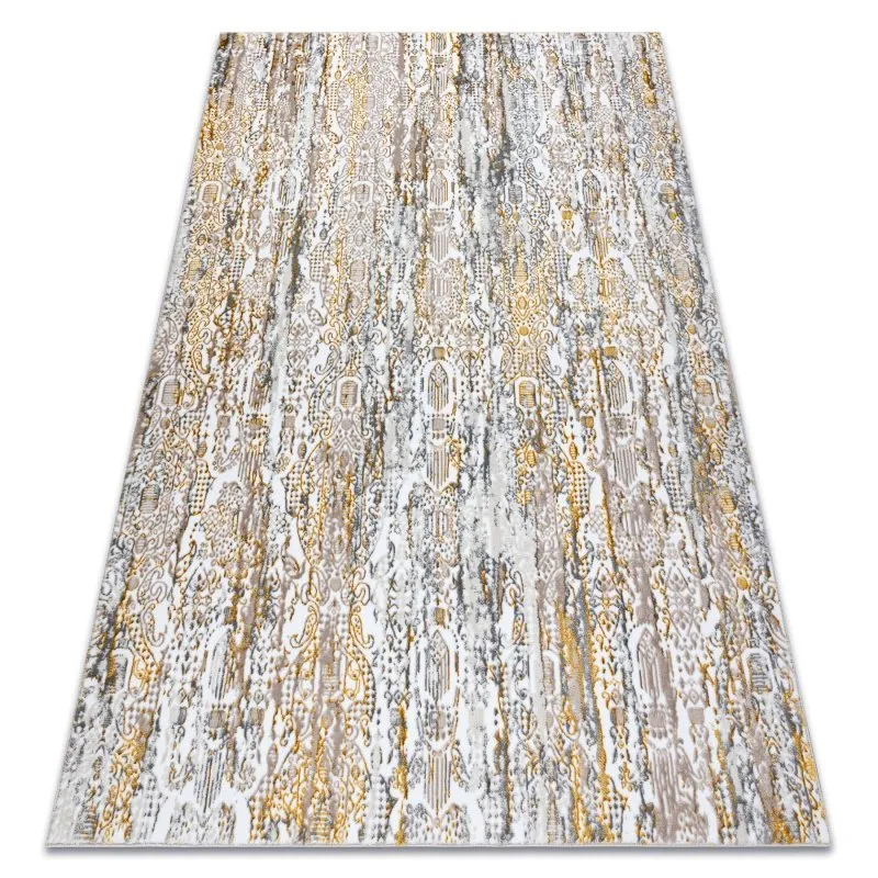 Modern GLOSS Teppich 8487 63 Ornament stilvoll, glamour gold / beige