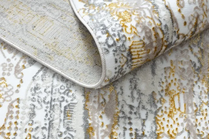 Modern GLOSS Teppich 8487 63 Ornament stilvoll, glamour gold / beige
