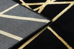 Modern GLOSS Teppich 406C 86 stilvoll, glamour, art deco, geometrisch schwarz / gold