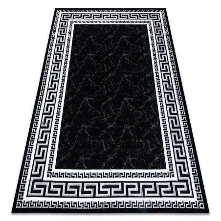 Modern GLOSS Teppich 2813 87 stilvoll, Rahmen, griechisch schwarz / grau