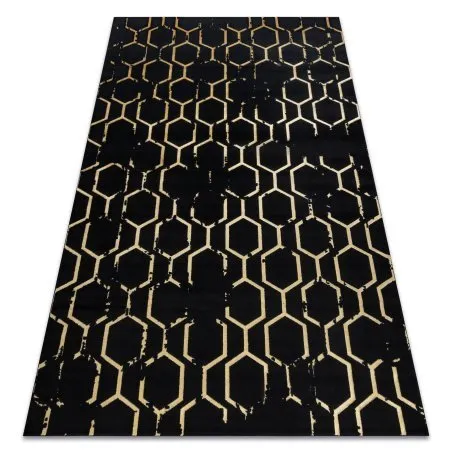 Modern GLOSS Teppich 407C 86 stilvoll, glamour, art deco schwarz / gold