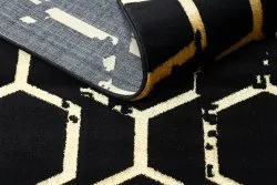 Modern GLOSS Teppich 407C 86 stilvoll, glamour, art deco schwarz / gold