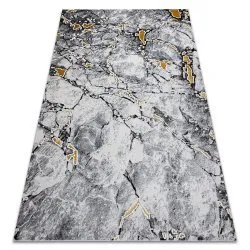 Modern GLOSS Teppich 528A 58 Marmor, Stein stilvoll, glamour elfenbein / schwarz