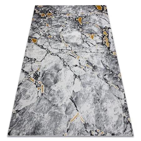 Modern GLOSS Teppich 528A 58 Marmor, Stein stilvoll, glamour elfenbein / schwarz