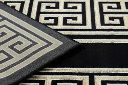 Modern GLOSS Teppich 6776 86 stilvoll, Rahmen, griechisch schwarz / gold