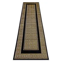 Modern GLOSS Teppich, Läufer 86 stilvoll, Rahmen, griechisch schwarz / gold