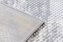 Teppich CORE A004 Rahmen, schattiert - Struktur zwei Vliesebenen, Elfenbein / Grau / Blau