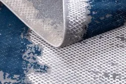 Teppich CORE A004 Rahmen, schattiert - Struktur zwei Vliesebenen, blau / grau