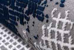 Teppich CORE A004 Rahmen, schattiert - Struktur zwei Vliesebenen, blau / grau