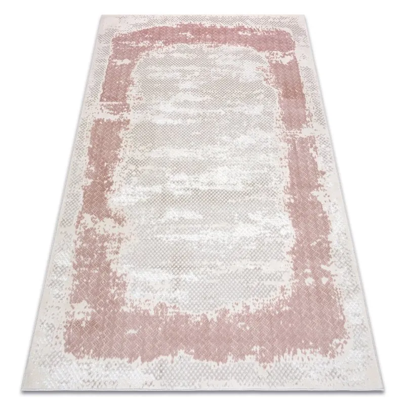 Teppich CORE A004 Rahmen, schattiert - Struktur zwei Vliesebenen, beige / rosa