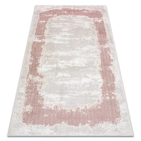 Teppich CORE A004 Rahmen, schattiert - Struktur zwei Vliesebenen, beige / rosa