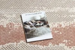 Teppich CORE A004 Rahmen, schattiert - Struktur zwei Vliesebenen, beige / rosa