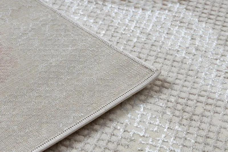 Teppich CORE A004 Rahmen, schattiert - Struktur zwei Vliesebenen, beige / rosa