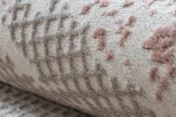 Teppich CORE A004 Rahmen, schattiert - Struktur zwei Vliesebenen, beige / rosa