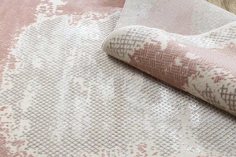 Teppich CORE A004 Rahmen, schattiert - Struktur zwei Vliesebenen, beige / rosa