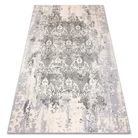 Teppich CORE W3824 Ornament Vintage - Strukturell, zwei Ebenen aus Vlies, creme / grau