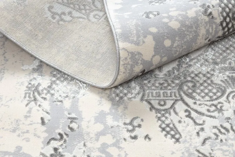 Teppich CORE W3824 Ornament Vintage - Strukturell, zwei Ebenen aus Vlies, creme / grau