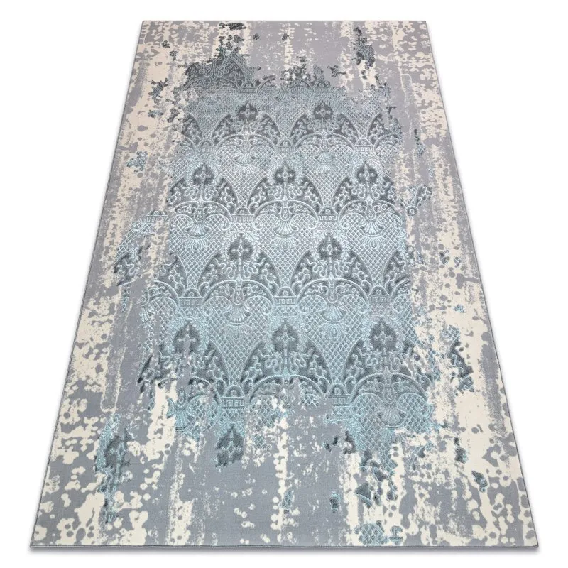 Teppich CORE W3824 Ornament Vintage - Strukturell, zwei Ebenen aus Vlies, hellblau / creme / grau