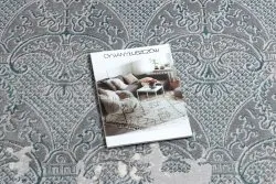 Teppich CORE W3824 Ornament Vintage - Strukturell, zwei Ebenen aus Vlies, hellblau / creme / grau