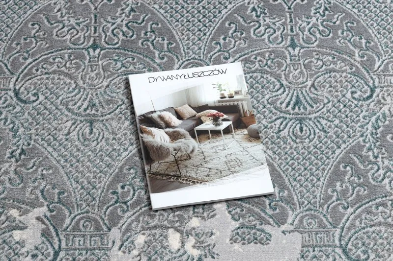 Teppich CORE W3824 Ornament Vintage - Strukturell, zwei Ebenen aus Vlies, hellblau / creme / grau