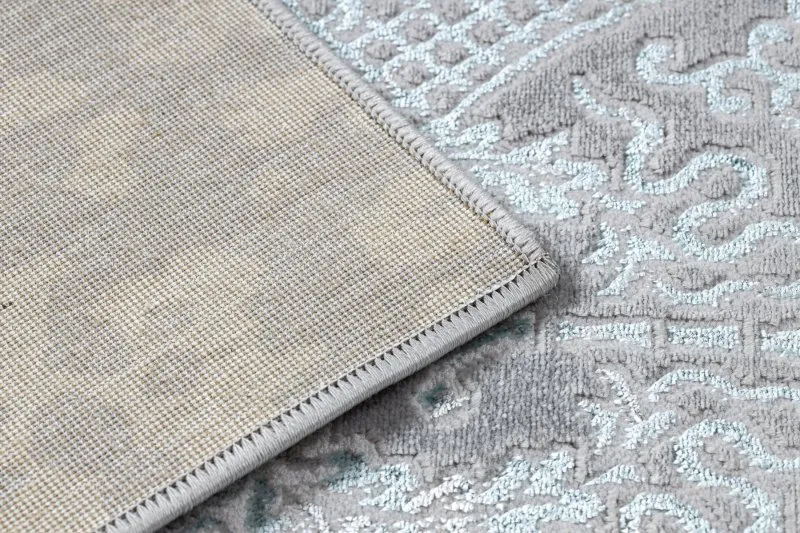 Teppich CORE W3824 Ornament Vintage - Strukturell, zwei Ebenen aus Vlies, hellblau / creme / grau