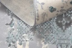 Teppich CORE W3824 Ornament Vintage - Strukturell, zwei Ebenen aus Vlies, hellblau / creme / grau