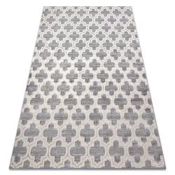 Teppich CORE Marokkanisches Spalier - Strukturell, zwei Ebenen aus Vlies, hellblau / creme / grau