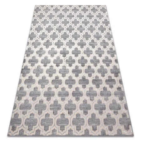 Teppich CORE W3824 Marokkanisches Spalier - Strukturell, zwei Ebenen aus Vlies, hellblau / creme / grau